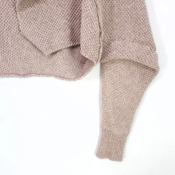 Cue & Emm Knitted Shrug Open Front Cardigan Linen Blend Crop Medium Boho Beach - Picture 4 of 13